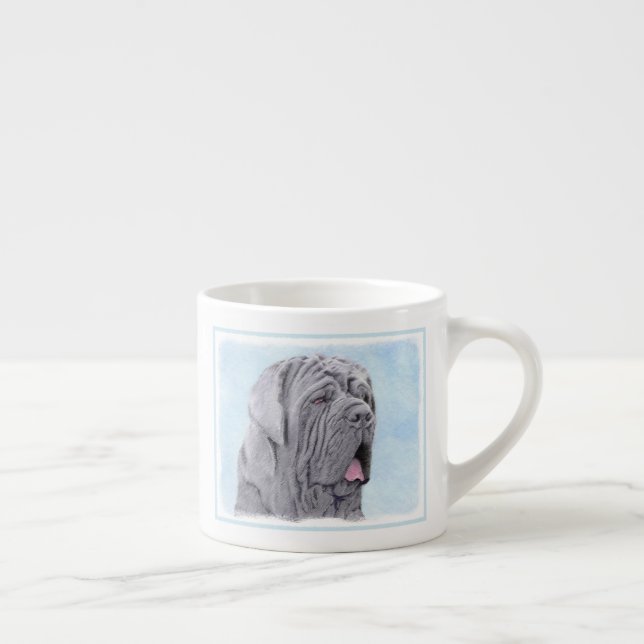 Neopolitan Mastiff Painting - Original Dog Art Espressotasse (Rechts)