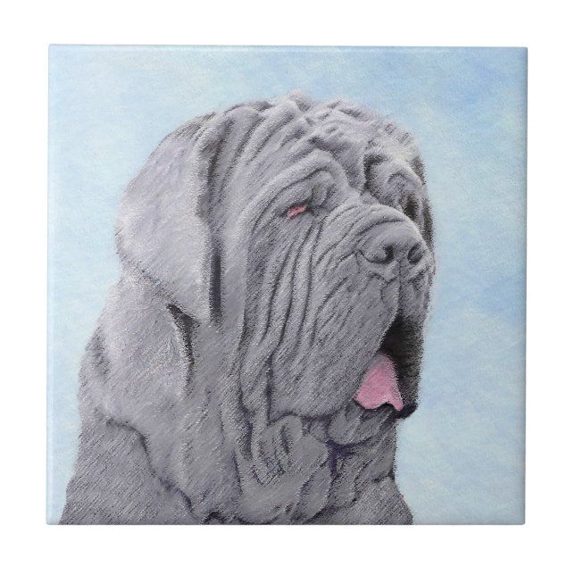 Neopolitan Mastiff Painting - Original Dog Art Fliese (Vorderseite)