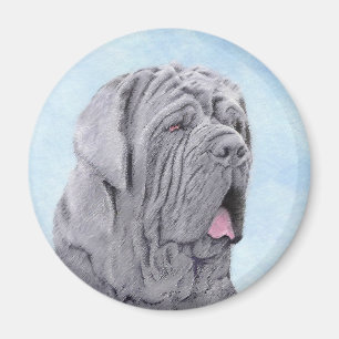 Neopolitan Mastiff Painting - Original Dog Art Magnet