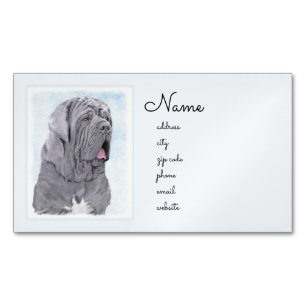 Neopolitan Mastiff Painting - Original Dog Art Magnetische Visitenkarte