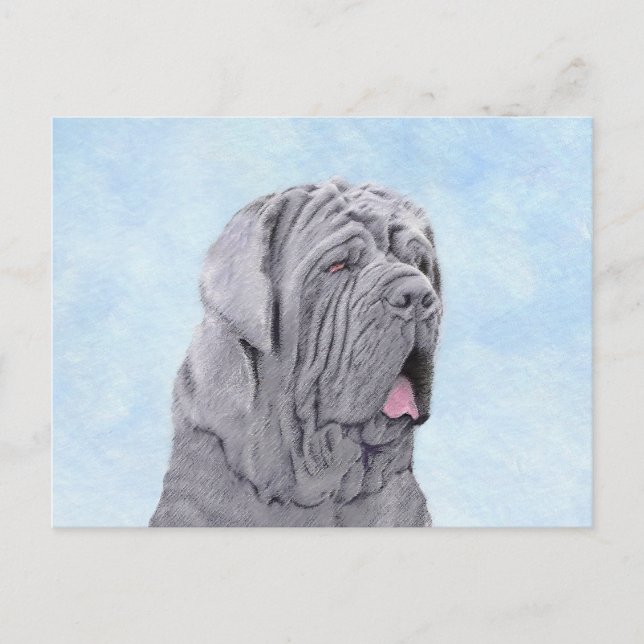Neopolitan Mastiff Painting - Original Dog Art Postkarte (Vorderseite)