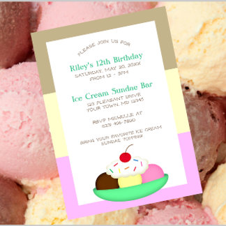 Neopolitan Strip Ice Postkarte