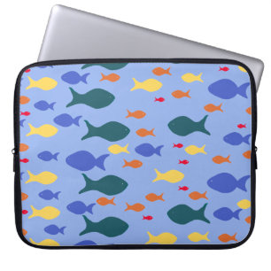 Neopren-Laptop-Hülse 15" Fische der Fische bunte Laptopschutzhülle