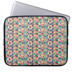 Neopren-Laptop-Hülse 15 Zoll - rosa geometrisches Laptopschutzhülle