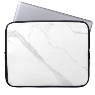 Neopren-Laptop-Sieb aus weißem Marmor, 30 cm Laptopschutzhülle