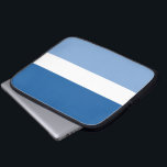 Neopren Laptopschutzhülle<br><div class="desc">Tragen Sie Ihren Laptop stilvoll in diesem blau-weißen Gehäuse um.</div>