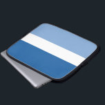 Neopren Laptopschutzhülle<br><div class="desc">Tragen Sie Ihren Laptop stilvoll in diesem blau-weißen Gehäuse um.</div>