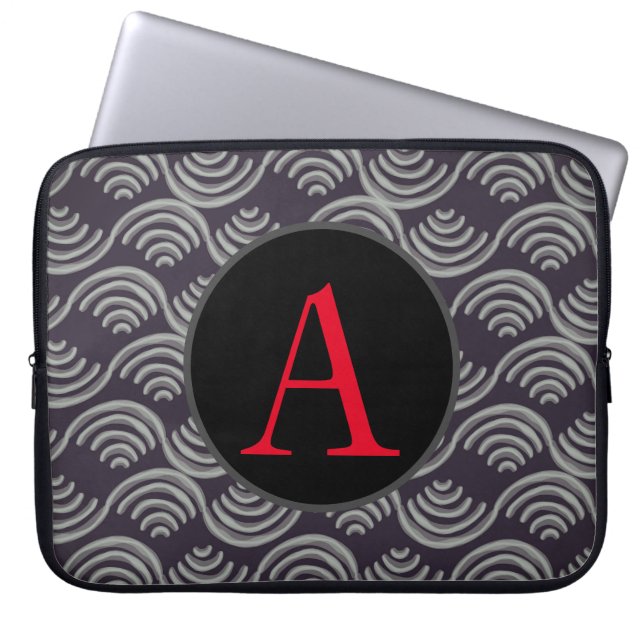 NEOPRENE SLEEVE DIY INITIAL JAPANESE WAVE DESIGN (Vorderseite)