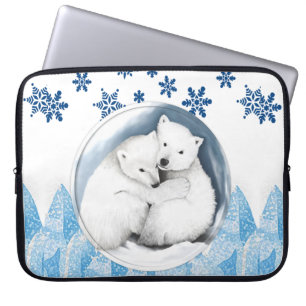Neoprenweihnachtsschläfte 15 in. Polar Bear Laptopschutzhülle