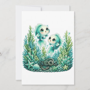 Neos Kawaii Sternzeichen Fische Einladung