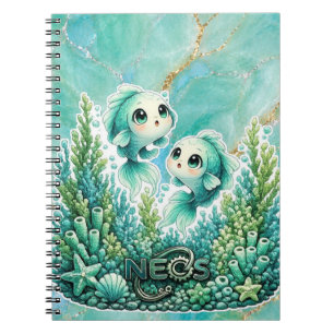 Neos Kawaii Sternzeichen Fische Notizblock