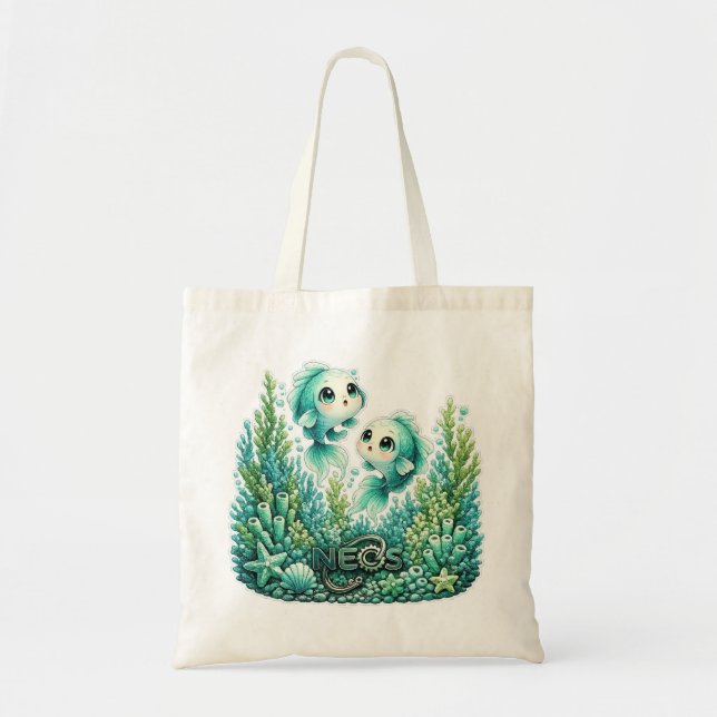 Neos Kawaii Sternzeichen Fische Tragetasche (Vorne)