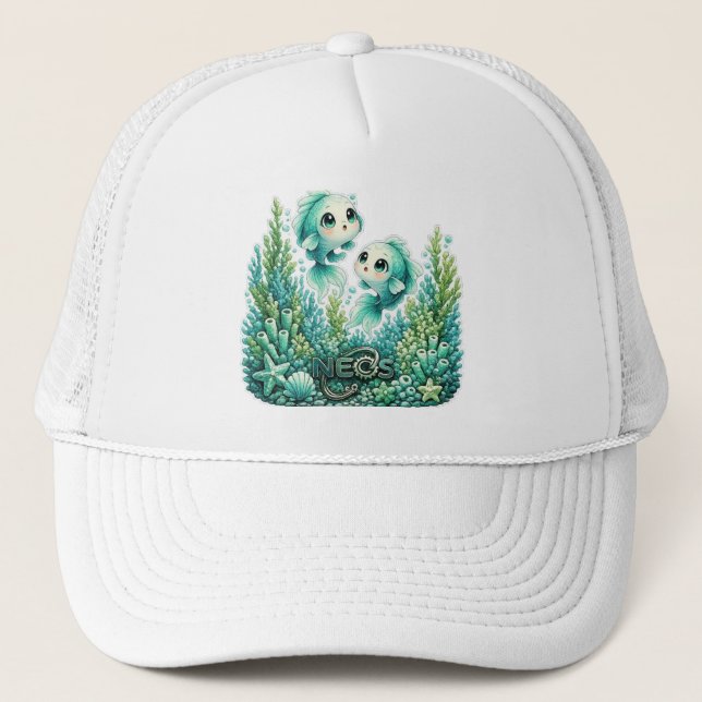 Neos Kawaii Sternzeichen Fische Truckerkappe (Vorderseite)