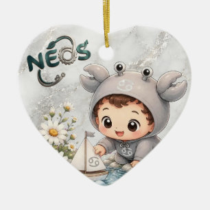 Neos Kawaii Sternzeichen Krebs Keramik Ornament