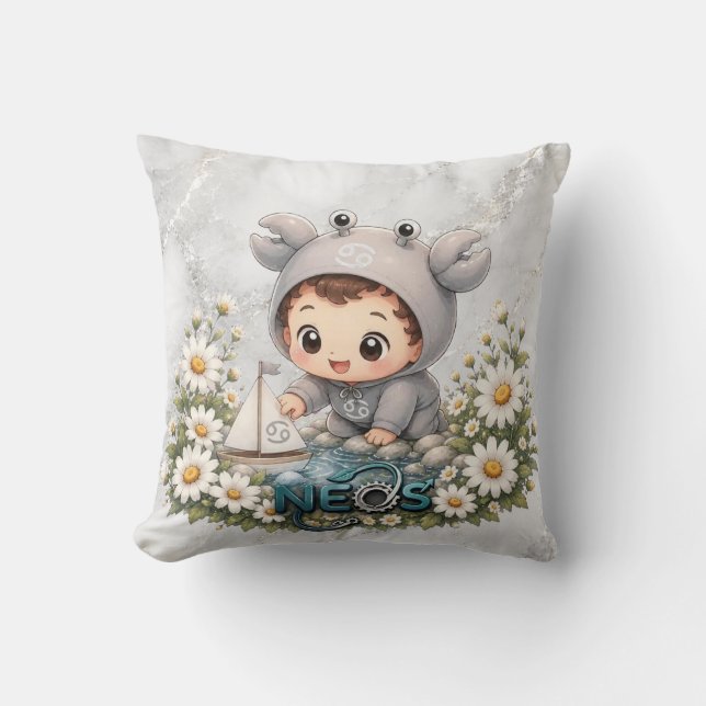 Neos Kawaii Sternzeichen Krebs Kissen (Vorderseite)