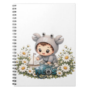 Neos Kawaii Sternzeichen Krebs Notizblock