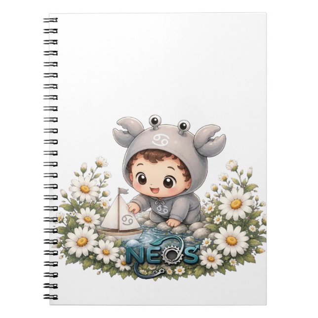 Neos Kawaii Sternzeichen Krebs Notizblock (Vorderseite)