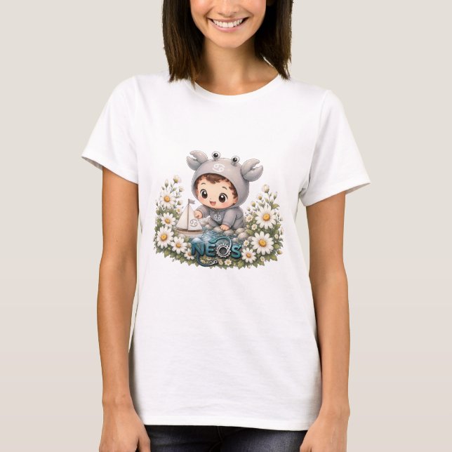 Neos Kawaii Sternzeichen Krebs T-Shirt (Vorderseite)