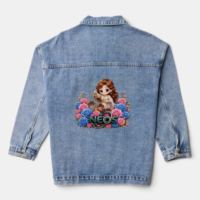 Neos Kawaii Sternzeichen Waage Jeansjacke (Rückseite)