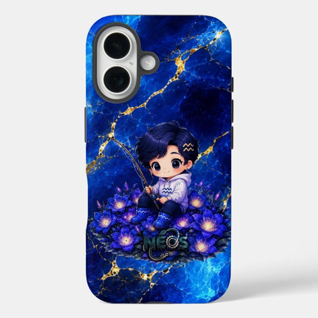 Neos Kawaii Sternzeichen Wassermann Case-Mate iPhone Hülle (Rückseite)