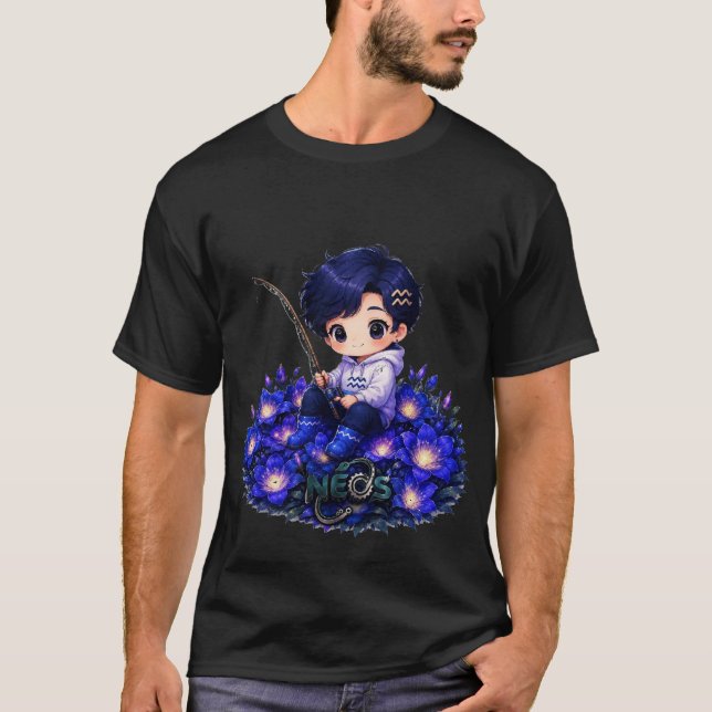 Neos Kawaii Sternzeichen Wassermann T-Shirt (Vorderseite)