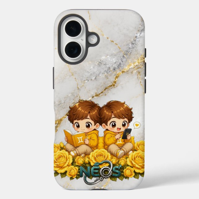 Neos Kawaii Zwillinge Case-Mate iPhone Hülle (Rückseite)