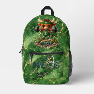 Neos Zodiac Kawaii Stier Bedruckter Rucksack