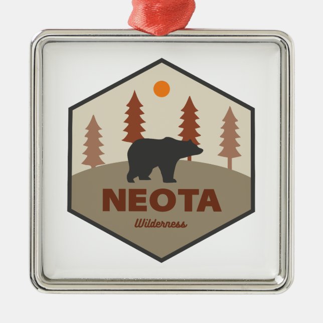 Neota Wilderness Colorado Bear Ornament Aus Metall (Vorne)