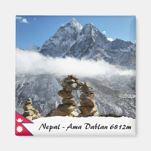 Nepal, Ama Dablam, Sagarmatha / Steinhaufen Magnet