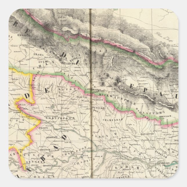 Nepal, Asien 83 Quadratischer Aufkleber (Vorderseite)