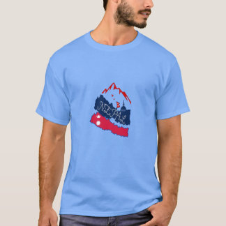 Nepal-Bergflagge T-Shirt