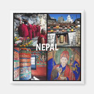 Nepal - Buddhismus, Stupa, Guru Rinpoche, Gebete Magnet