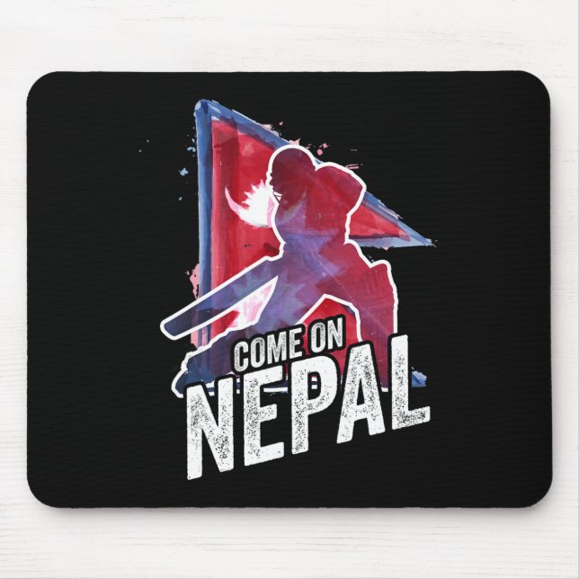 Nepal Cricket Jersey Nepali Flag Supporter Cricket Mousepad (Vorne)