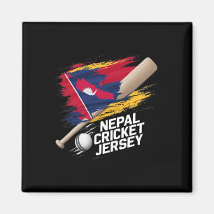 Nepal Cricket Trikot Cricket Fahne Nepals 4  Magnet