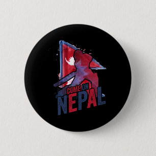 Nepal Cricket Trikot Nepali Flagge Unterstützer Cr Button