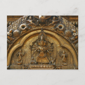 Nepal Deity Carving Postkarte