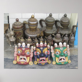Nepal Deity Mask Keepsakes Poster