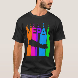 Nepal farbenfrohe Blasen T-Shirt