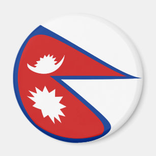 Nepal Fischaugen-Flagge-Magnet Magnet