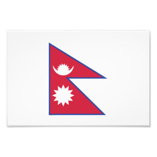 Nepal Flag Emblem Fotodruck