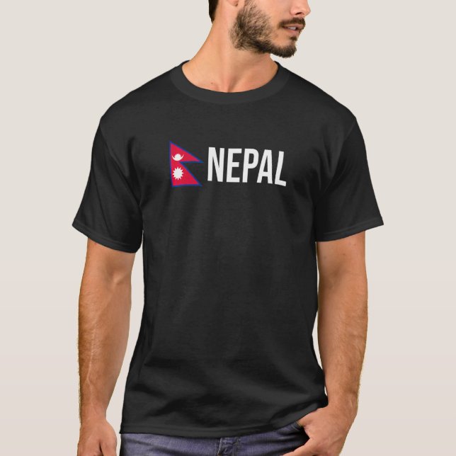NEPAL FLAG KATHMANDU NEPALESE PRIDE T-Shirt (Vorderseite)