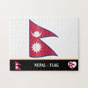 Nepal Flag & Nepal Land / Nepal Puzzle
