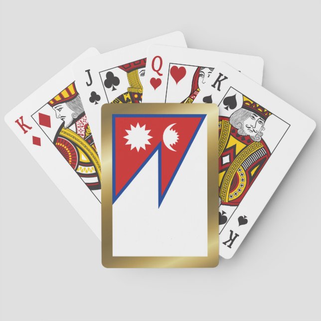 Nepal Flag Playing Cards Spielkarten (Rückseite)