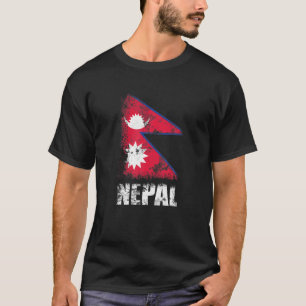 Nepal Flag T Shirt Nepalesisches Flag T-Shirt
