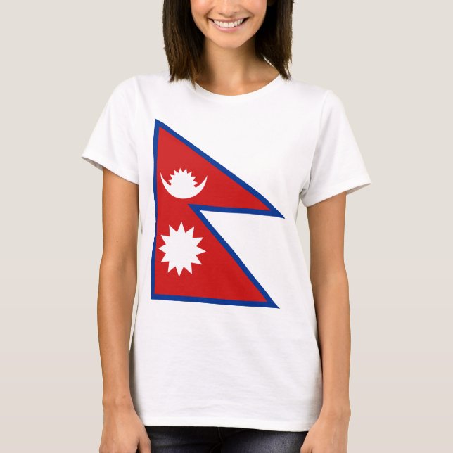 Nepal Flag x Map T - Shirt (Vorderseite)