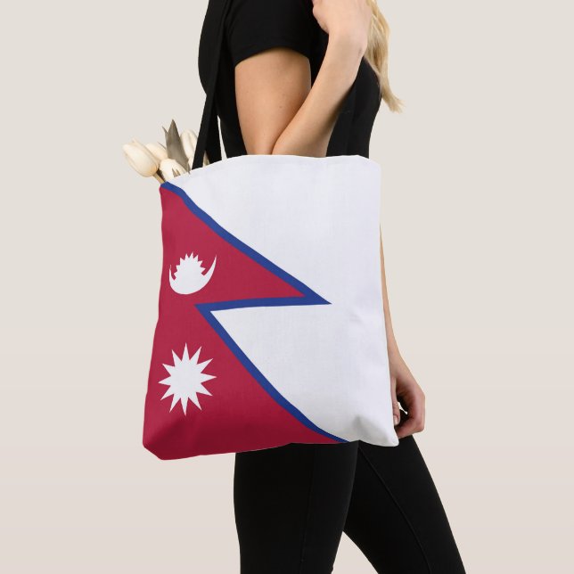 Nepal Flagge (Von Nahem)