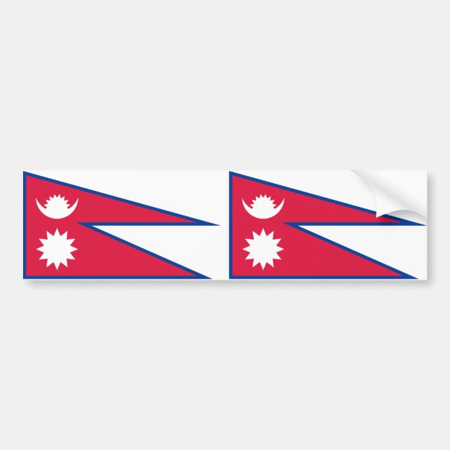 Nepal-Flagge Autoaufkleber (Vorne)