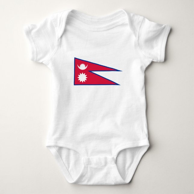 Nepal-Flagge Baby Strampler (Vorderseite)