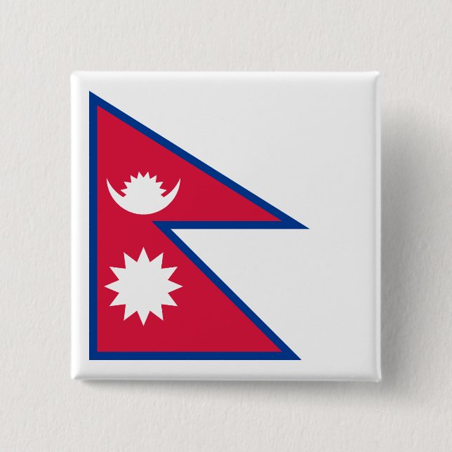 Nepal-Flagge Button (Vorderseite)