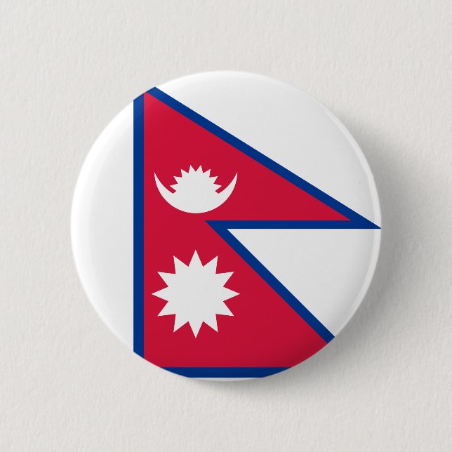 Nepal-Flagge Button (Vorderseite)